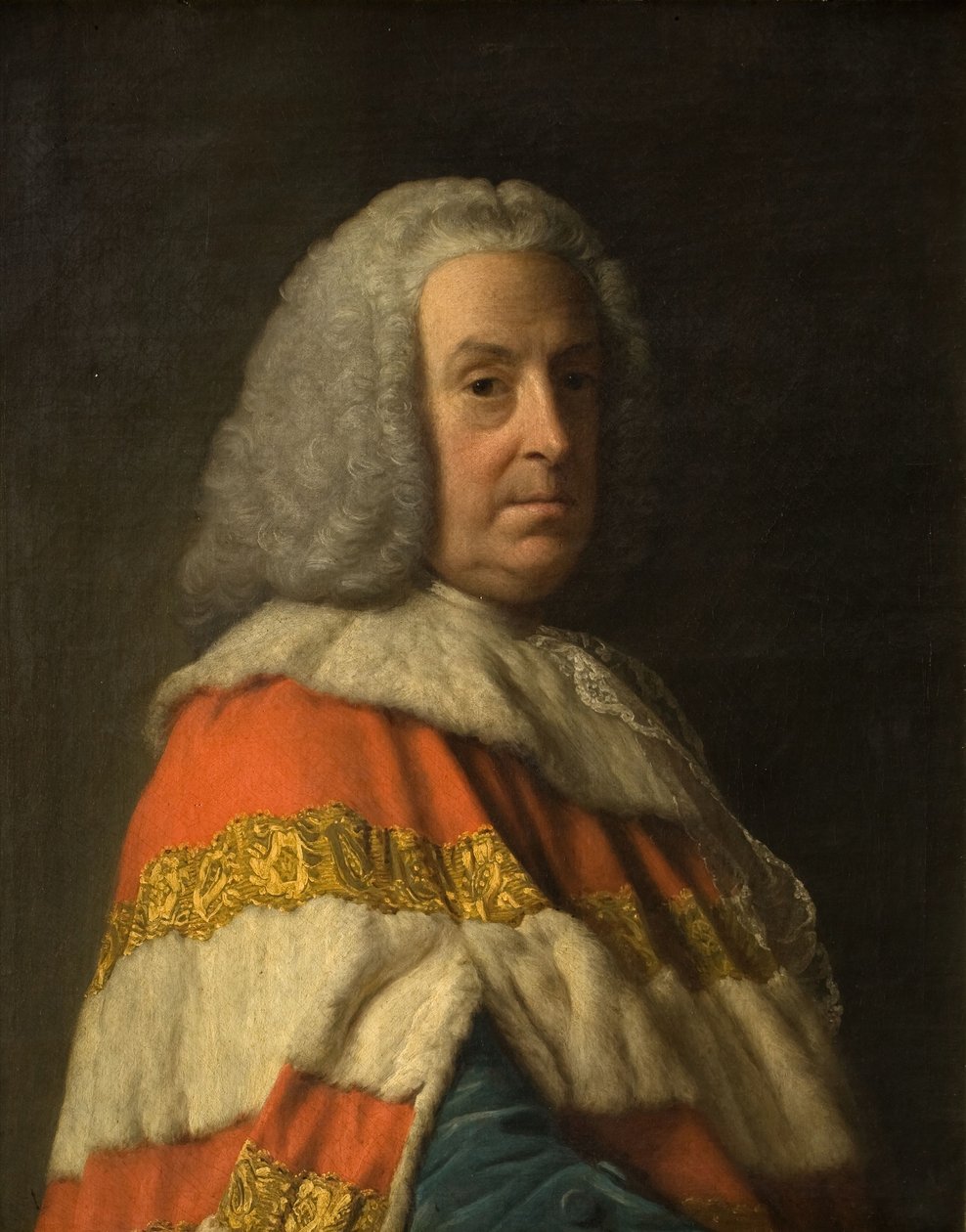 Porträtt av Sir William Pulteney, Earl of Bath, 1750-64. av Allan Ramsay