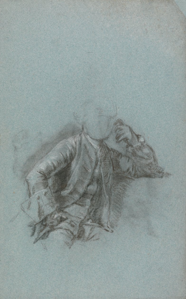 Studera för ett porträtt av en sittande gentleman av Allan Ramsay