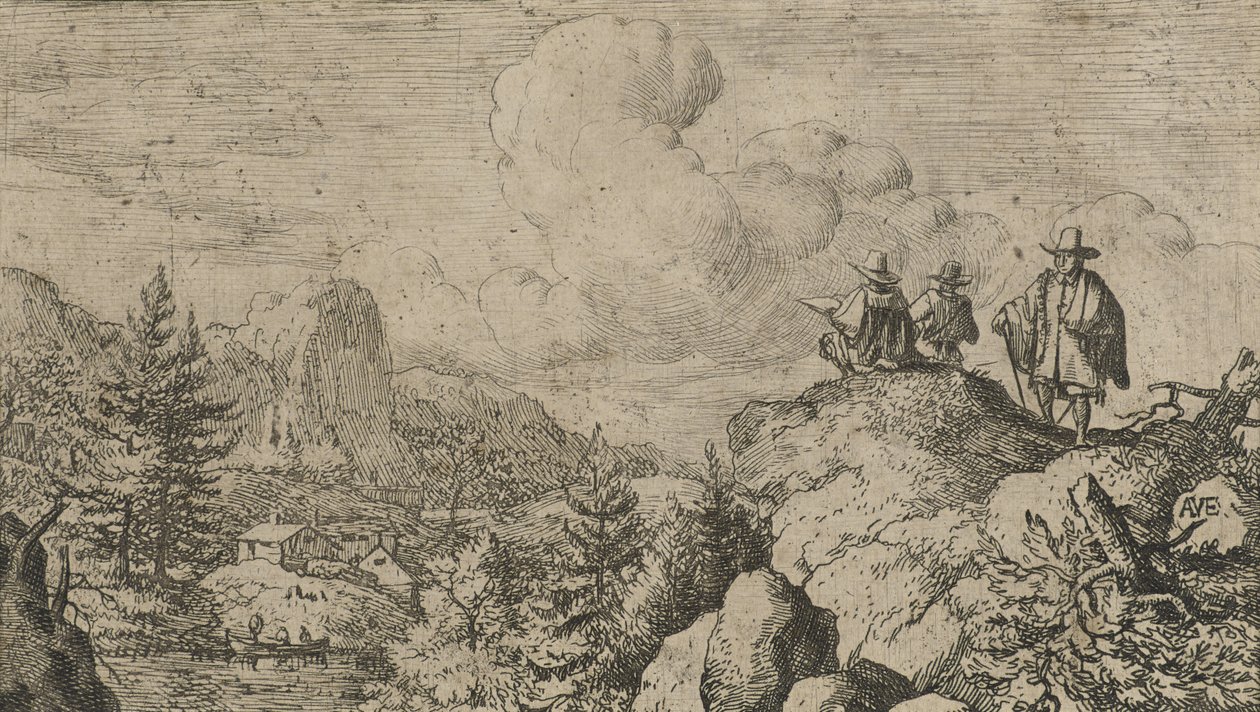 The Draughtsmen, c.1644 (etsning på lagt papper) av Allart van Everdingen