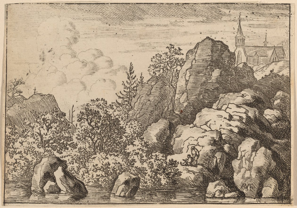 Church on a Hill, förmodligen ca. 16451656. av Allart van Everdingen