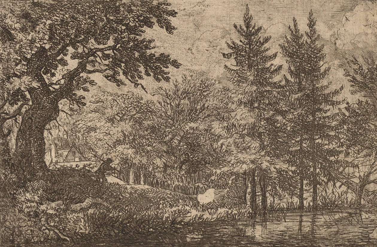 Granar vid vattnet, troligen ca. 16451656. av Allart van Everdingen
