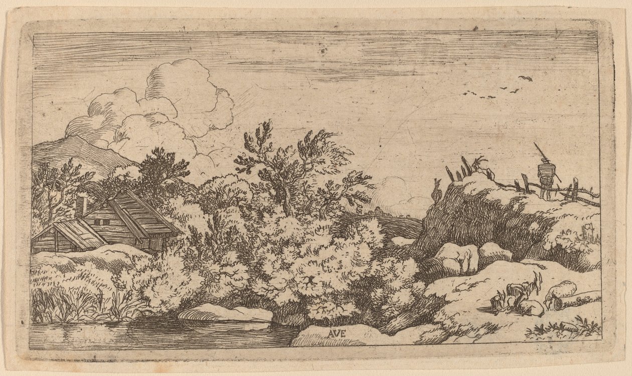 Getflock på en kulle, troligen ca. 16451656. av Allart van Everdingen