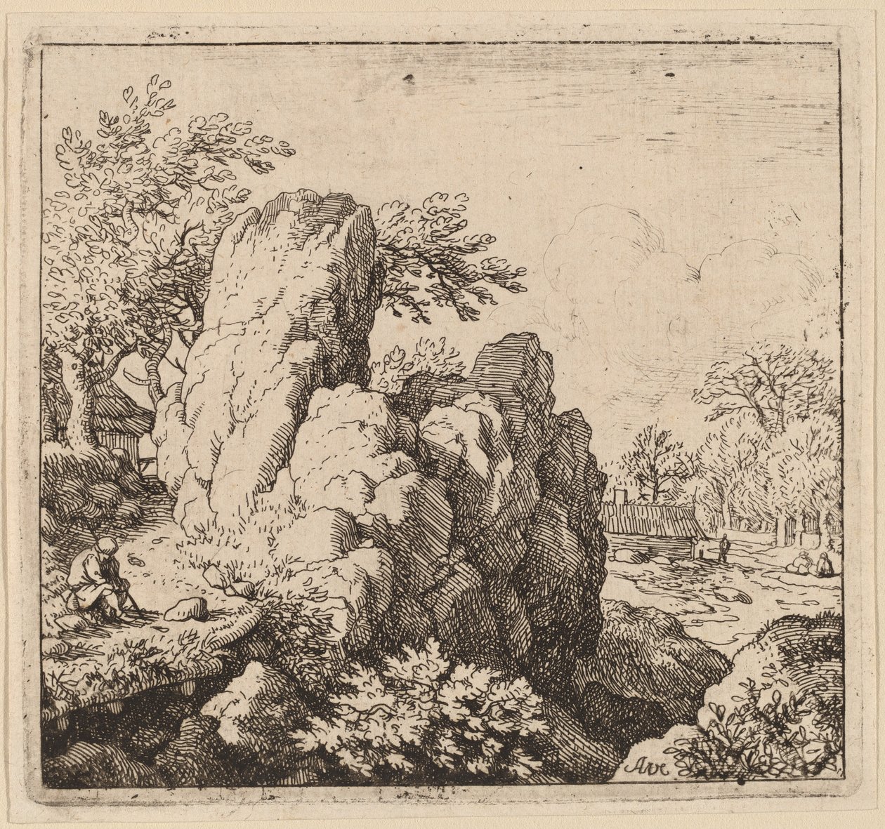 Stor sten, troligen ca. 16451656. av Allart van Everdingen