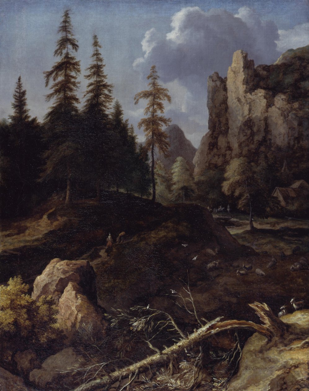 Norskt bergslandskap av Allart van Everdingen