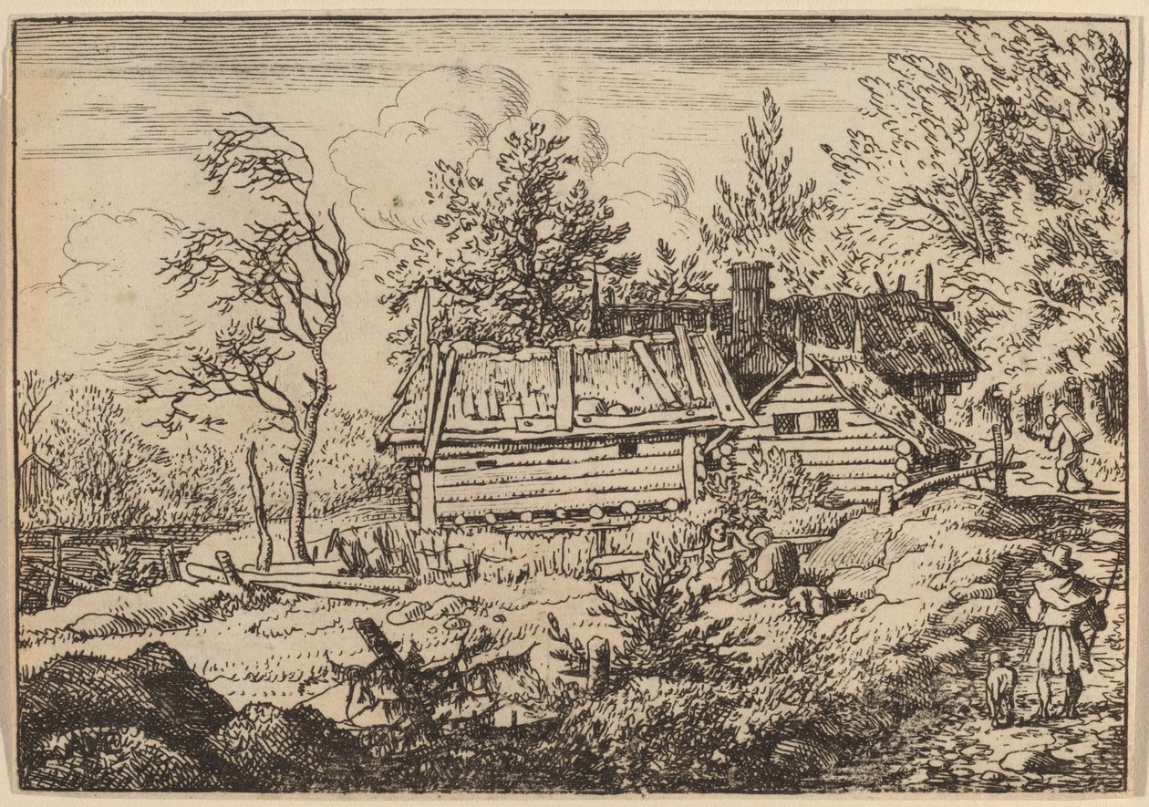 Pilgrim med en hund, förmodligen ca. 16451656. av Allart van Everdingen