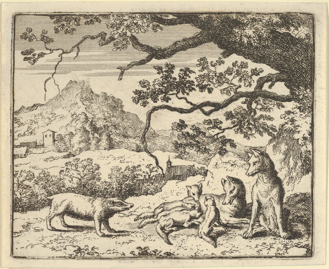 Renard får ett nytt citat från grävlingen, 1650-75. av Allart van Everdingen