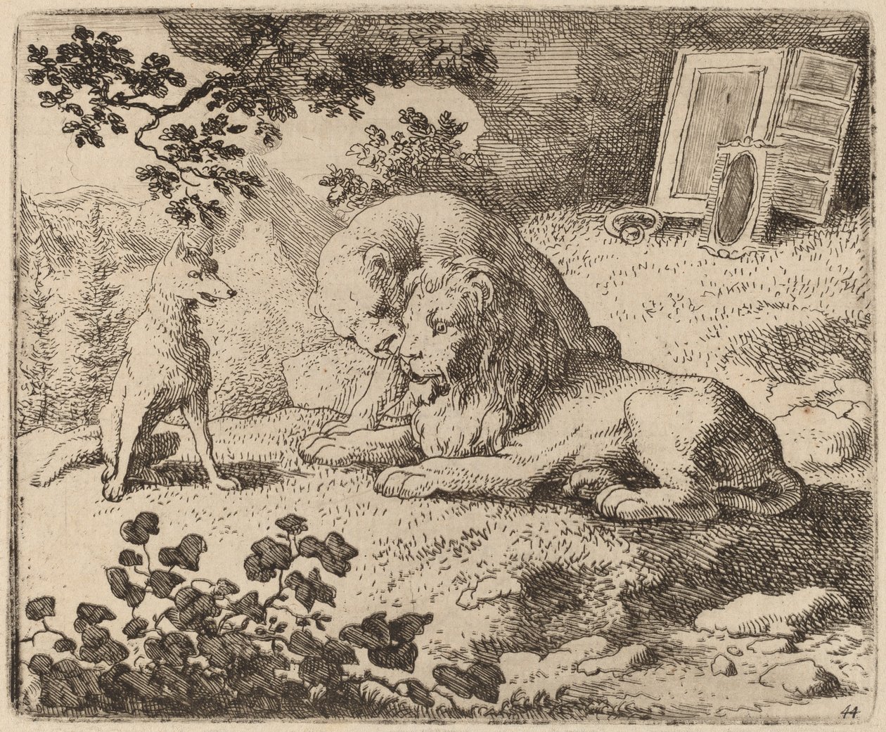 Reynard beskriver de saknade skatterna, förmodligen ca. 16451656. av Allart van Everdingen