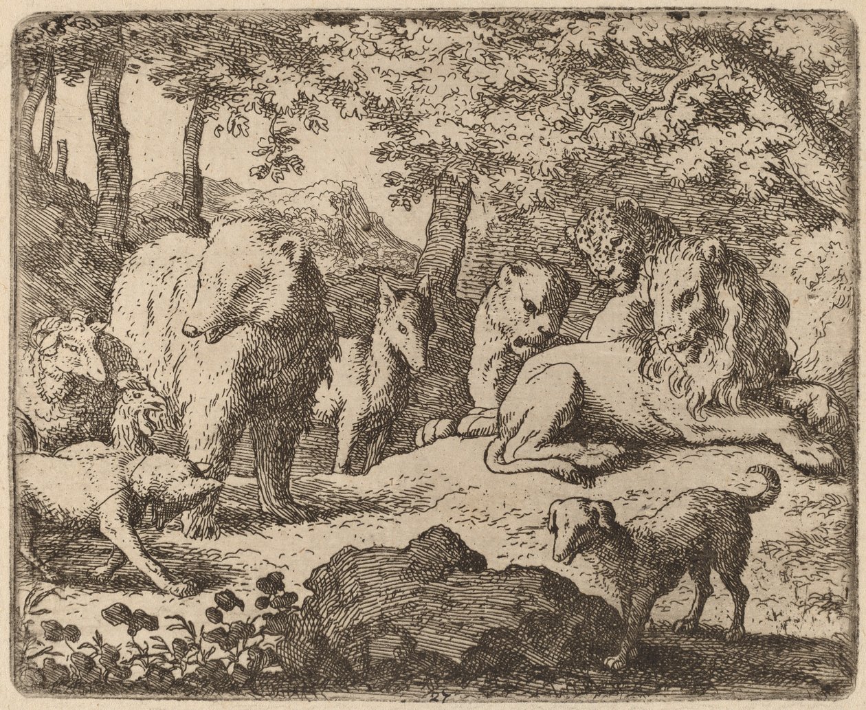 Reynard släpps för att berätta sin historia, förmodligen ca. 16451656. av Allart van Everdingen
