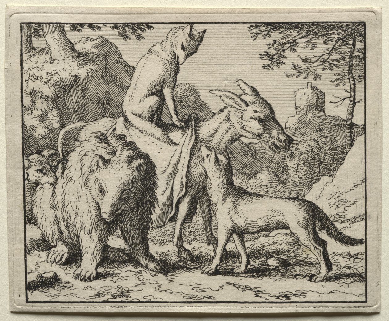 Reynard räven: Reynard och hans följeslagare av Allart van Everdingen