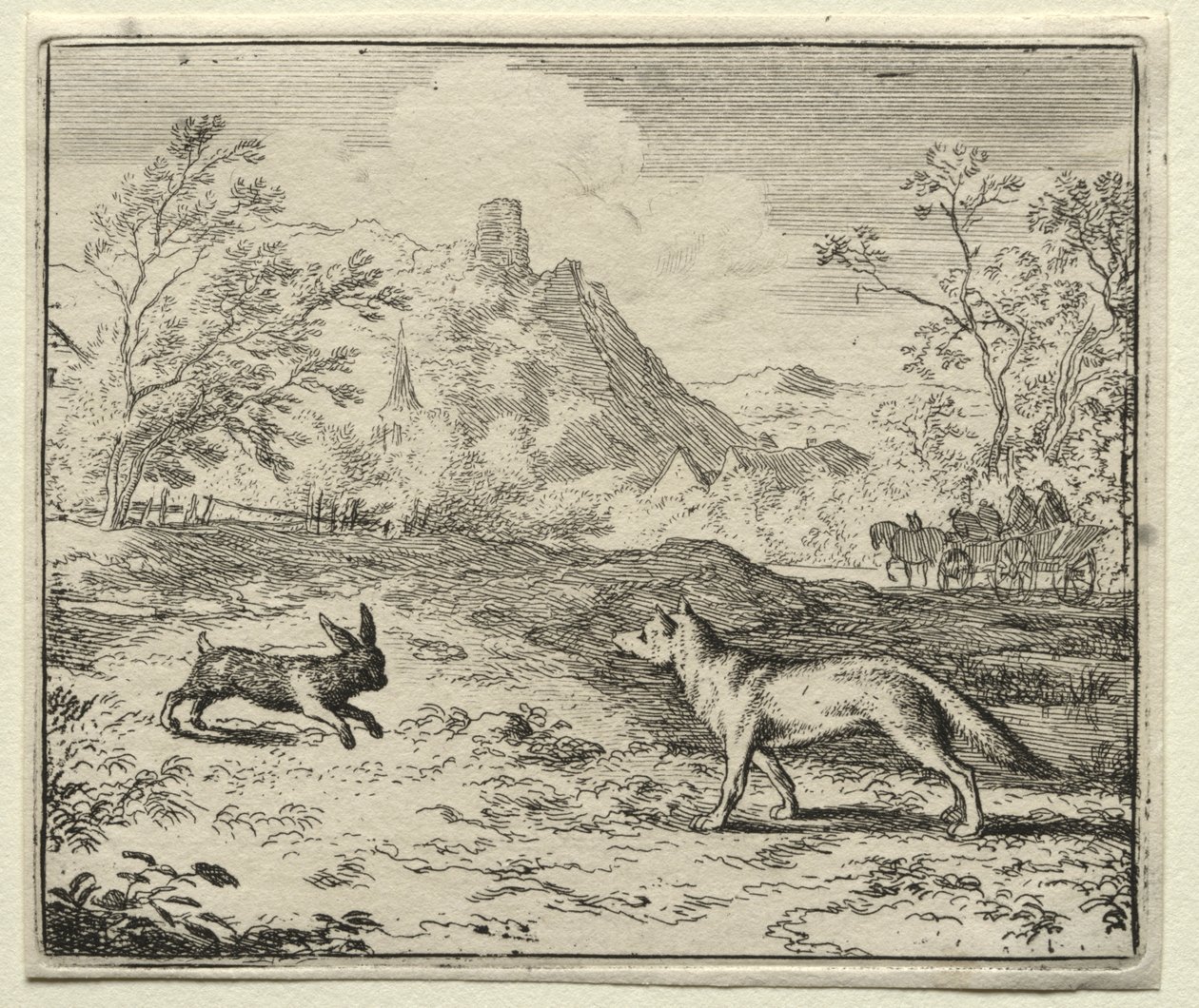 Reynard räven: Reynard och kaninen. av Allart van Everdingen