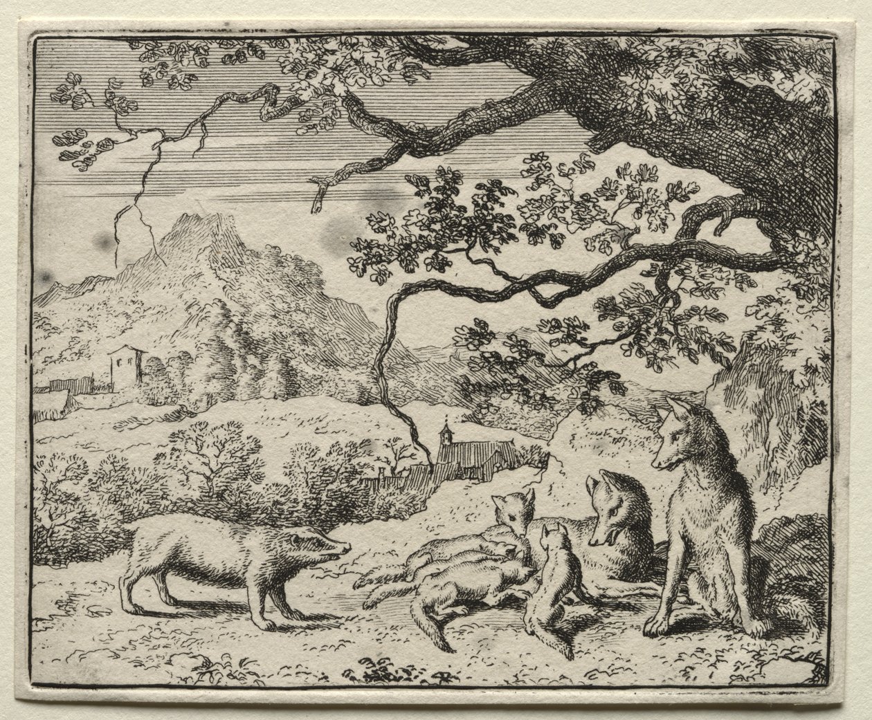 Reynard the Fox: The Badger kallar Reynard till domstolen av Allart van Everdingen