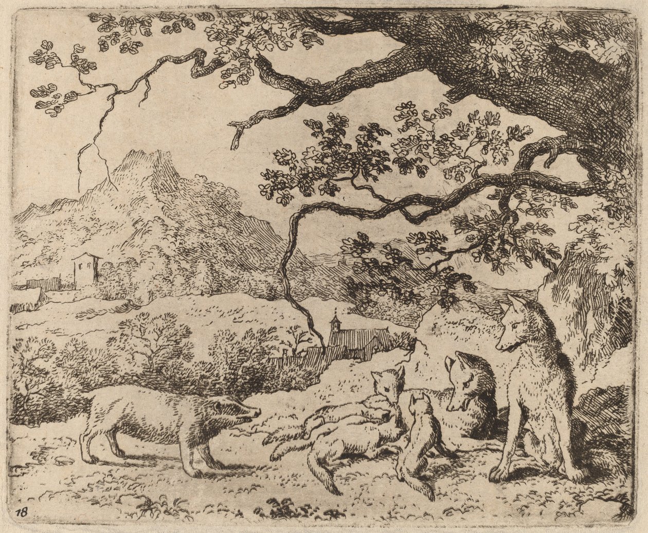 The Badger Send as Messenger, troligen ca. 16451656. av Allart van Everdingen
