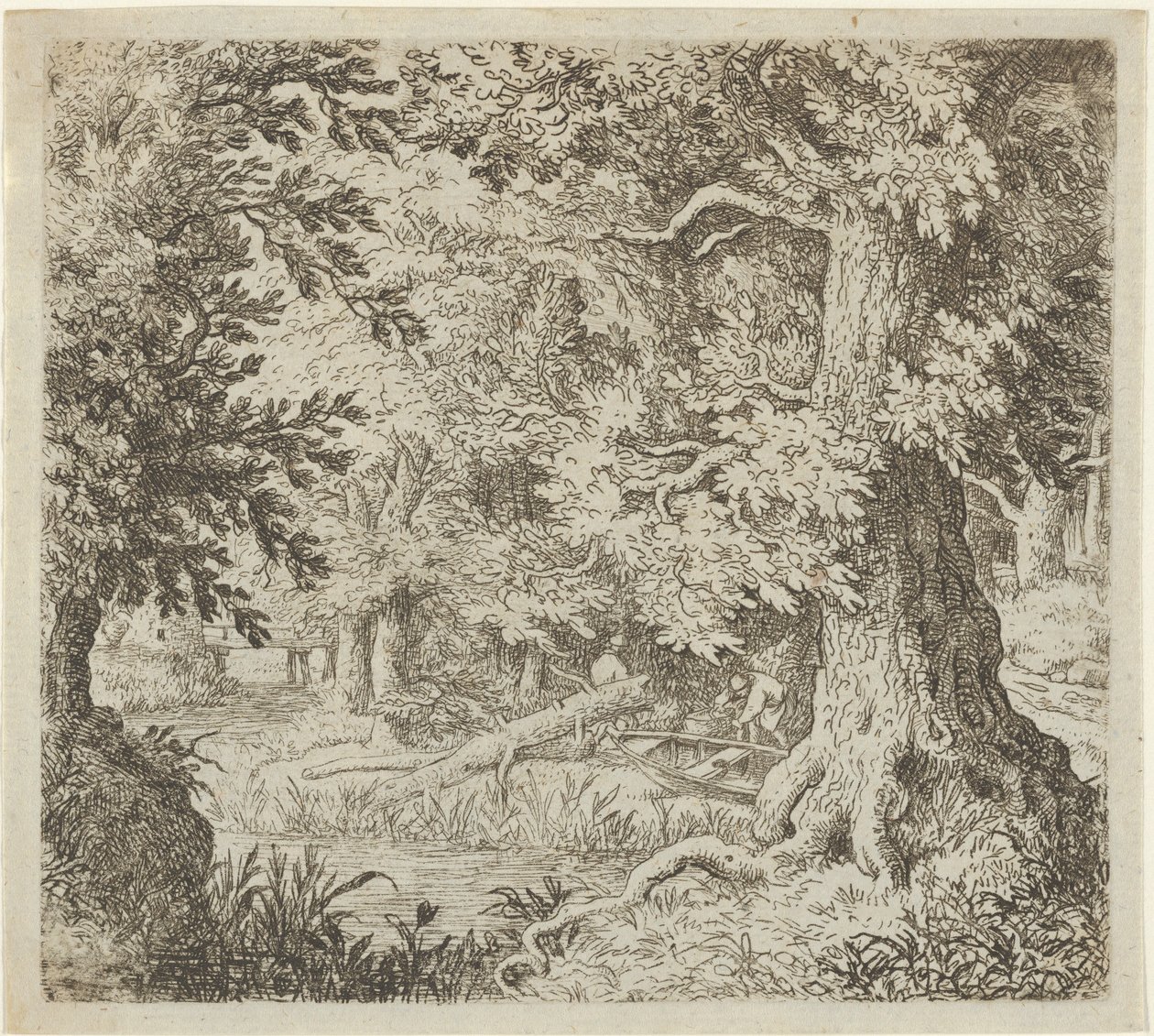 Bäcken i skogen, 1600-talet. av Allart van Everdingen