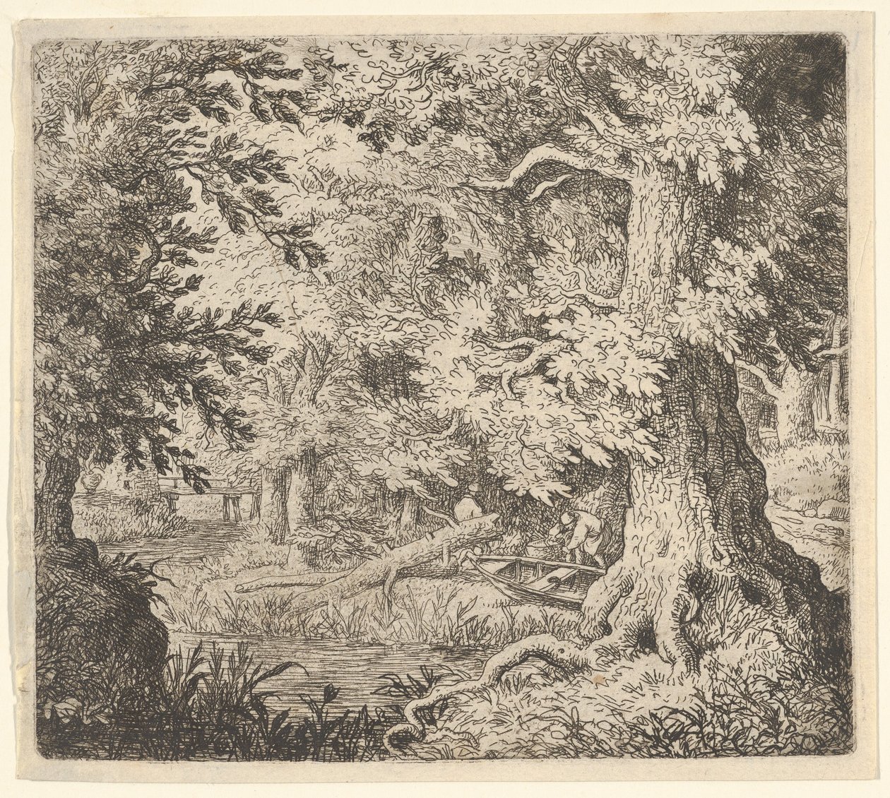 Bäcken i skogen, 1600-talet. av Allart van Everdingen