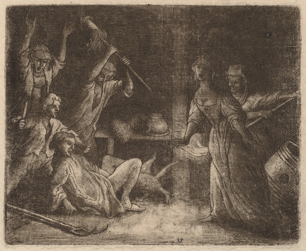 Katten fångade och slagen, förmodligen ca. 16451656. av Allart van Everdingen