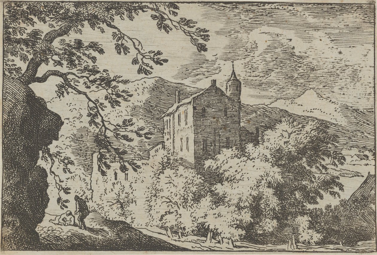 Det stora huset med tornet, 1600-talet. av Allart van Everdingen