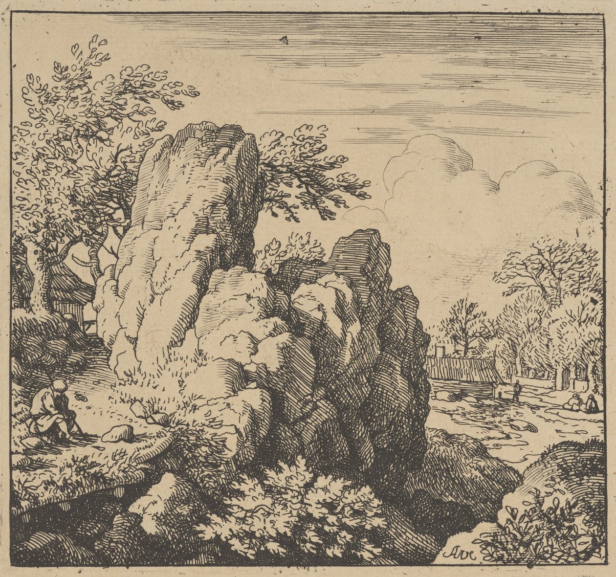 The Large Rock, mitten av 1600-talet., mitten av 1600-talet. av Allart van Everdingen