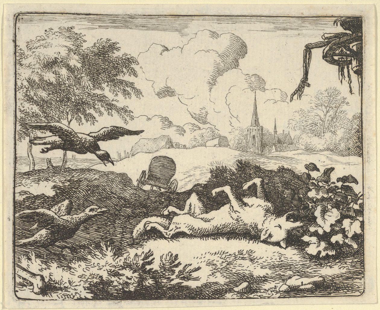 Läsningen av en brottslig handling mot Renard, 1650-75. av Allart van Everdingen