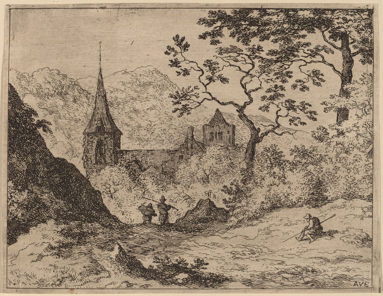 The Steeple, förmodligen ca. 16451656. av Allart van Everdingen