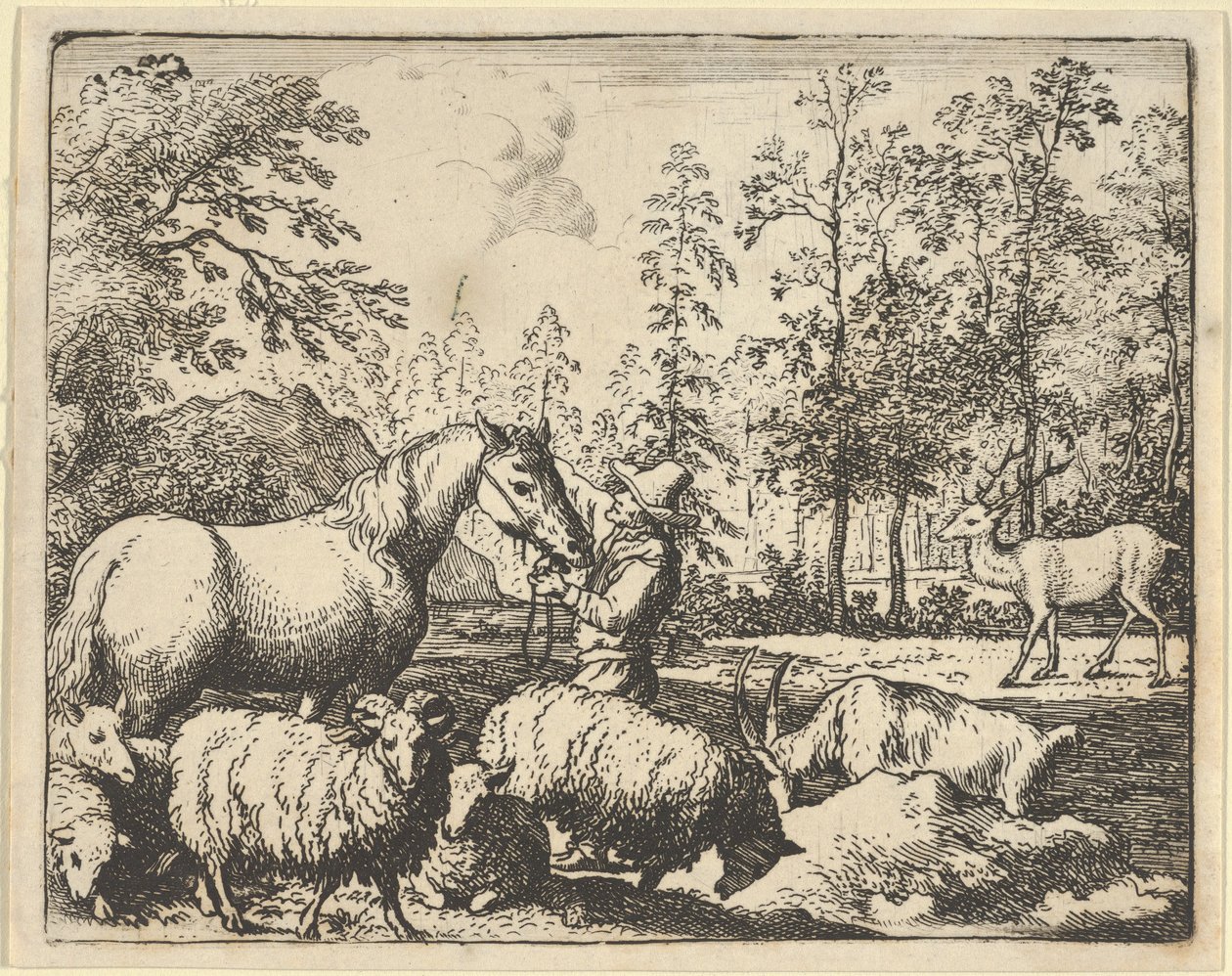 Berättelsen om hästen som vill hämnas på hjorten, 1650-75. av Allart van Everdingen