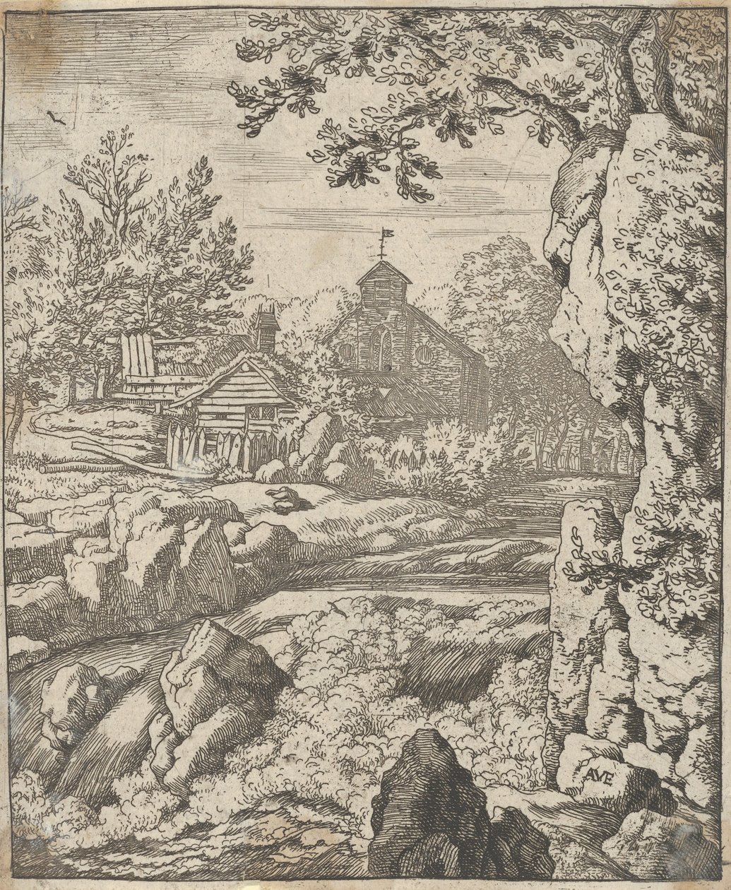 Vattenfallet, 1600-talet. av Allart van Everdingen