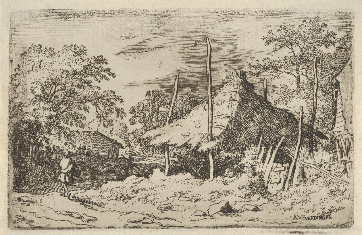 Hjulet under Haybarnet, 1600-talet. av Allart van Everdingen