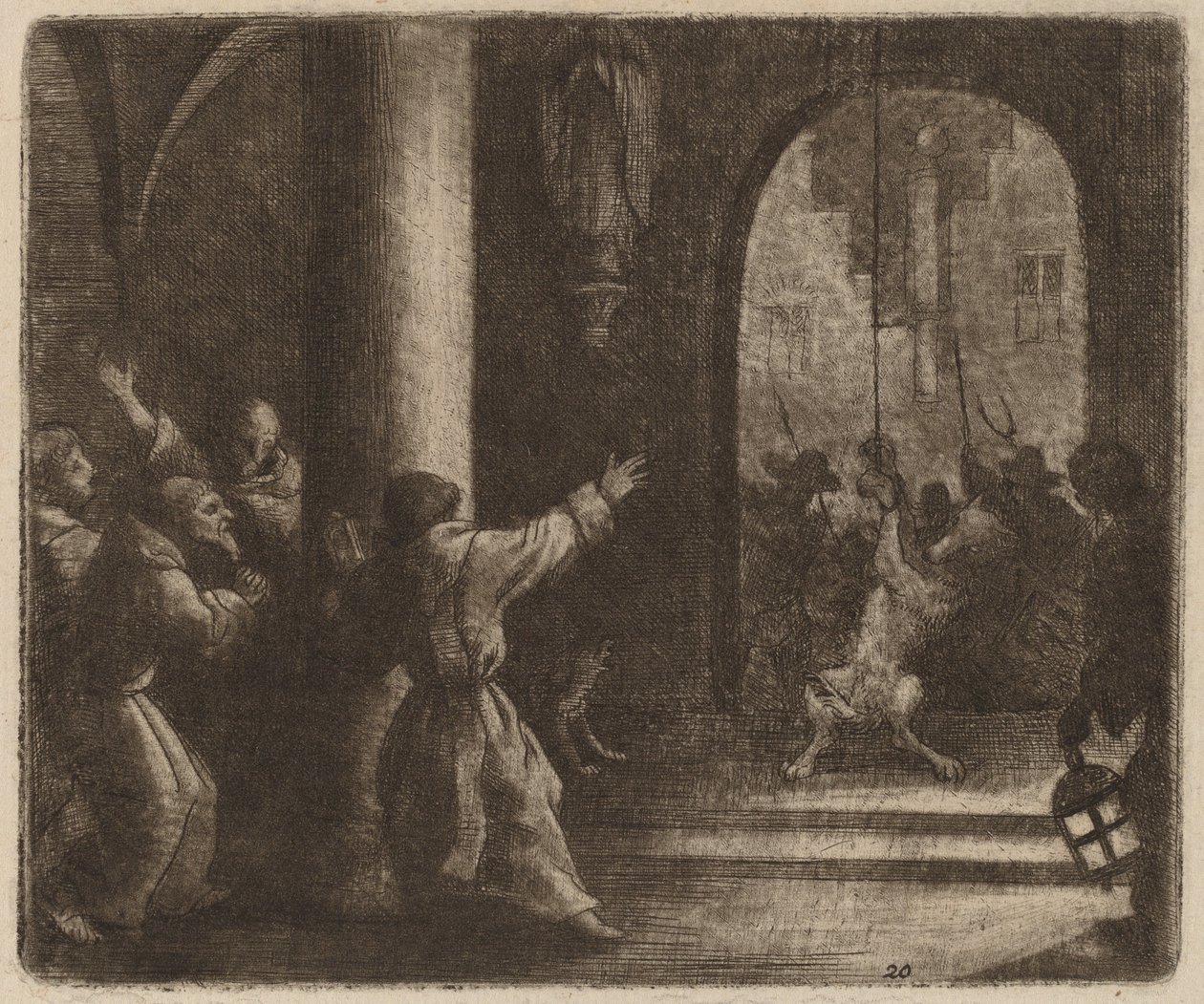 Vargen och klosterklockan, troligen ca. 16451656. av Allart van Everdingen