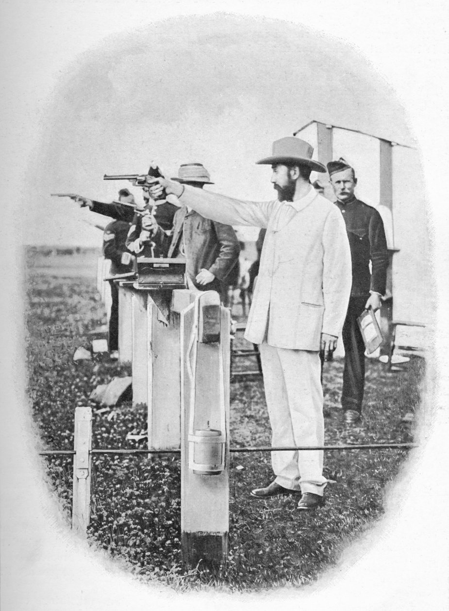 Mr. Winans skjuter på Bisley, c1903, 1903 av Allen Hastings Fry