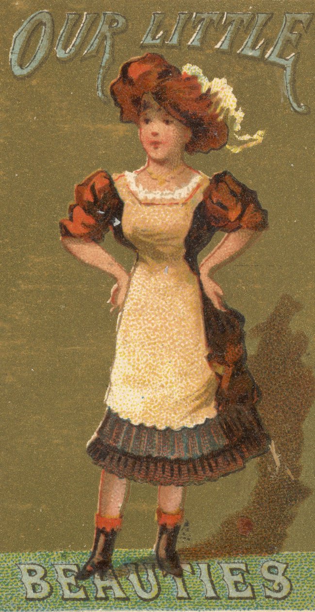 Från Girls and Children-serien N58 som marknadsför Our Little Beauties Cigarettes for Alle..., 1887. av Allen and Ginter