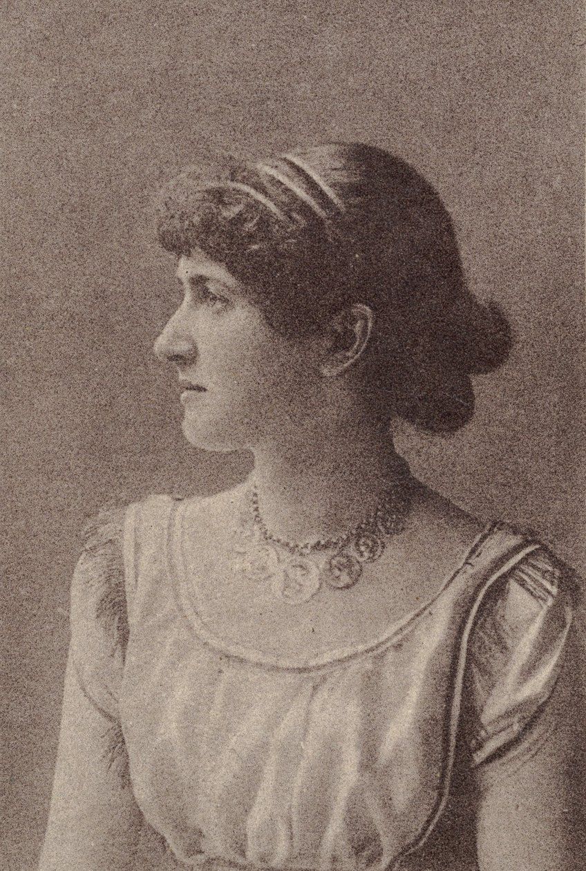 Kitty Welch, från Actresses-serien N67 som marknadsför Virginia Brights Cigarettes för..., ca. 1888. av Allen and Ginter