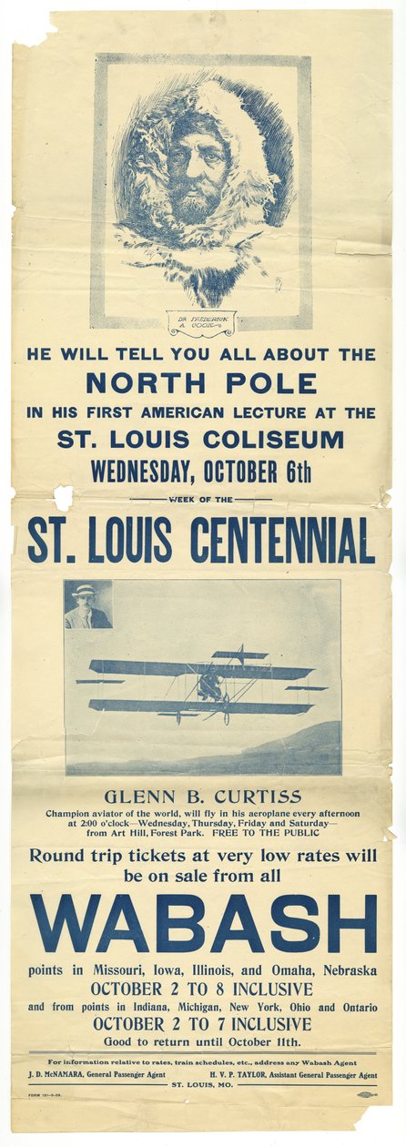 Glenn B. Curtiss will fly his aeroplane from Art Hill av Allied Printing