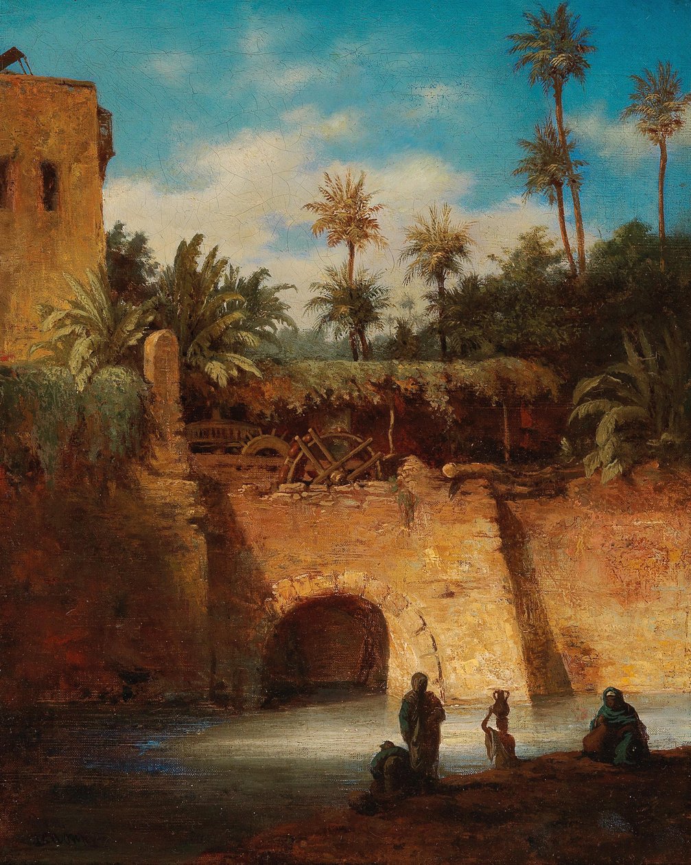 Water Carriers by the Mill av Alois Schonn