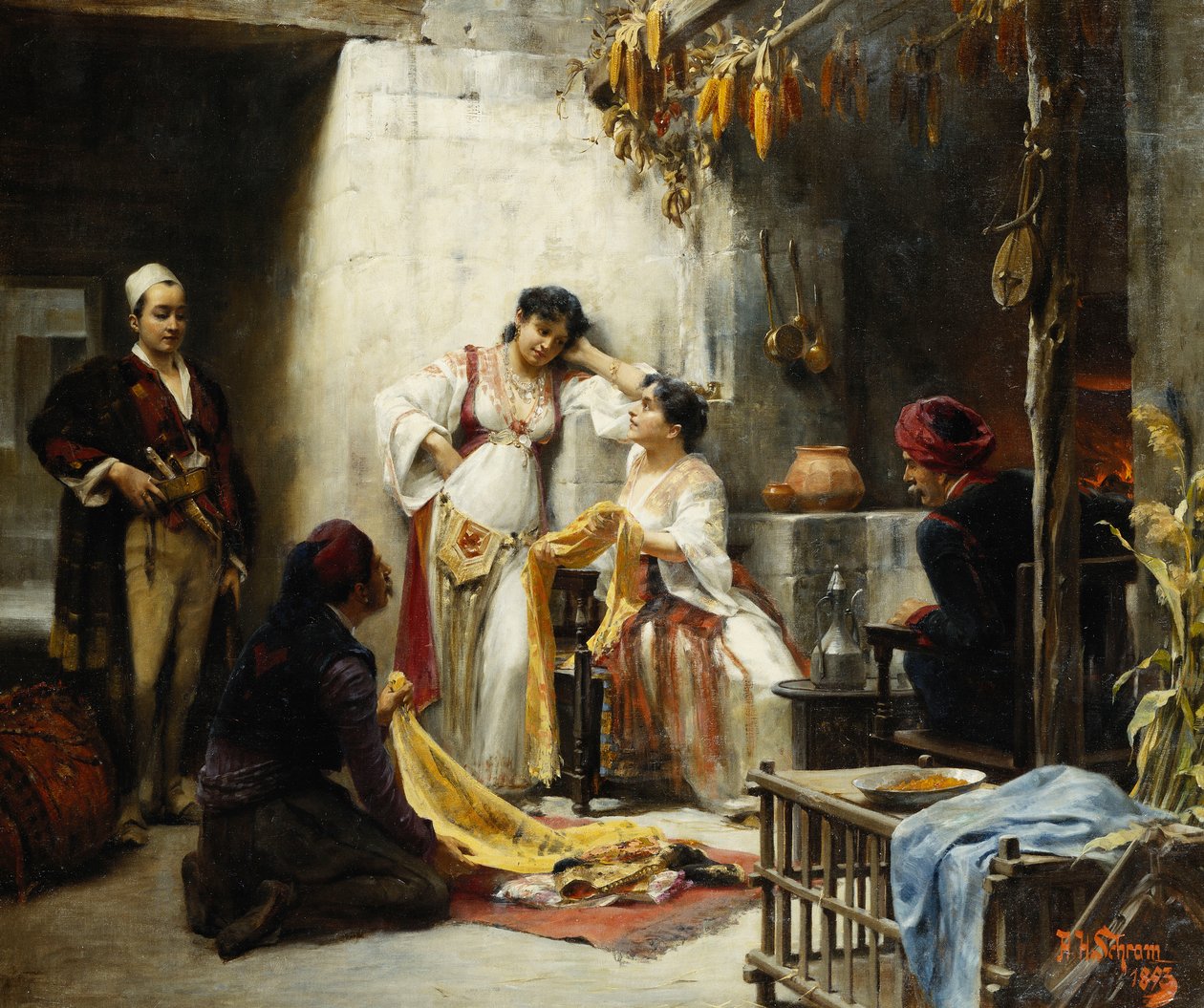 Ett hårt beslut, 1893 av Alois Hans Schram