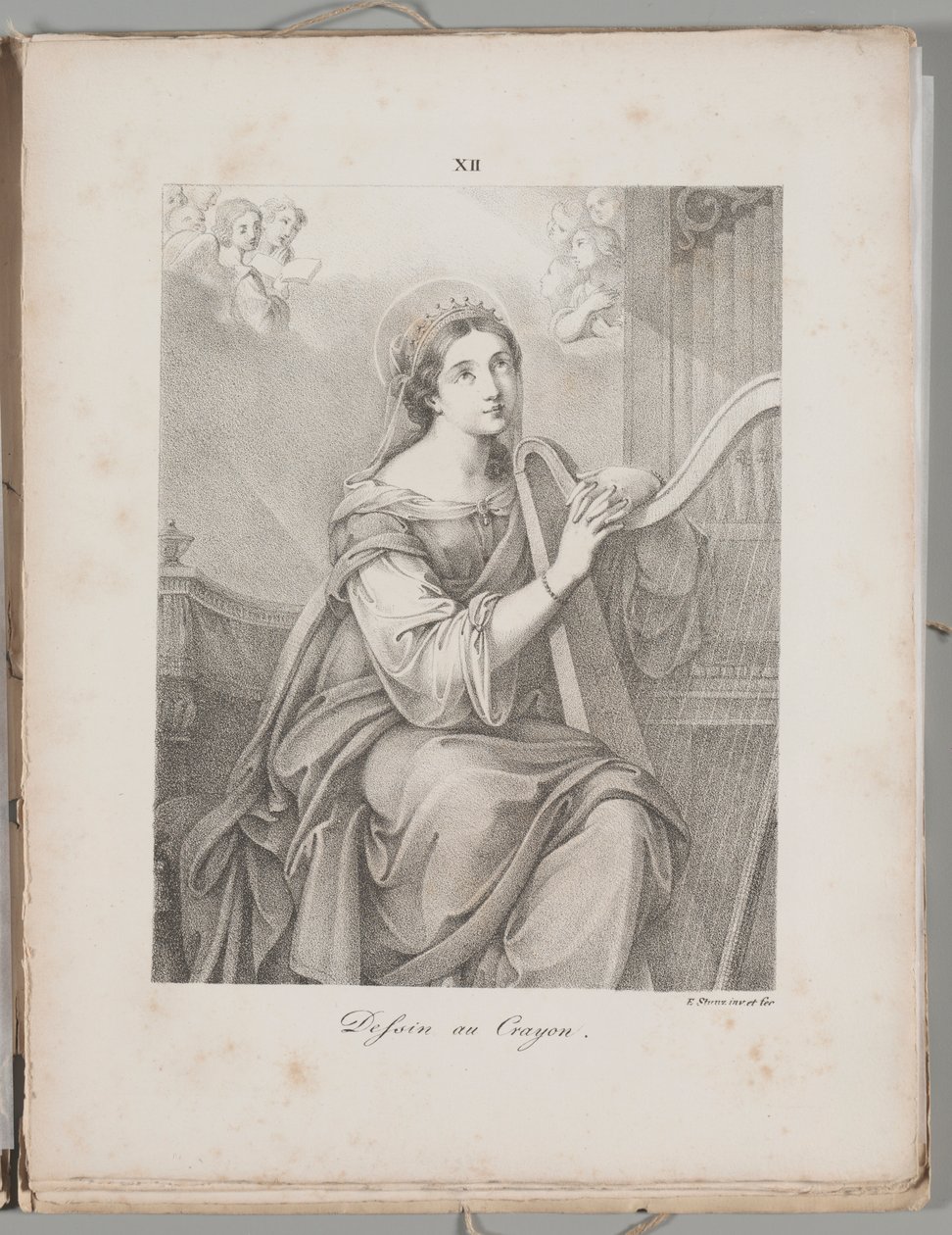 Litografins konst: Saint Cecily, tavla XII av Alois Senefelder