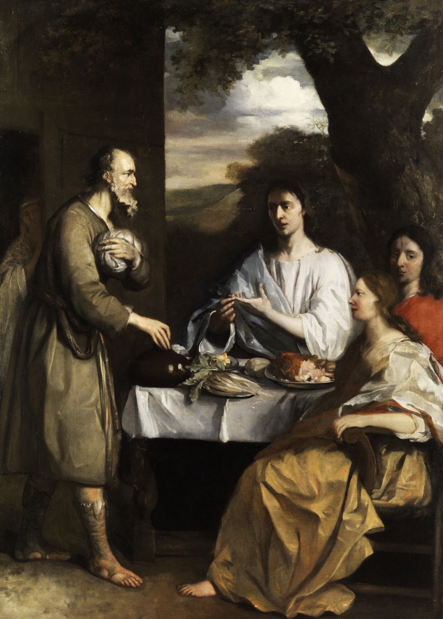 Abraham underhåller de tre änglarna av Alonso del Arco