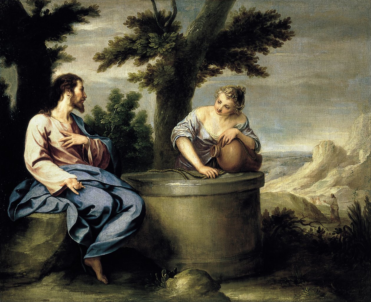 Kristus och den samaritanska kvinnan av Alonso Cano