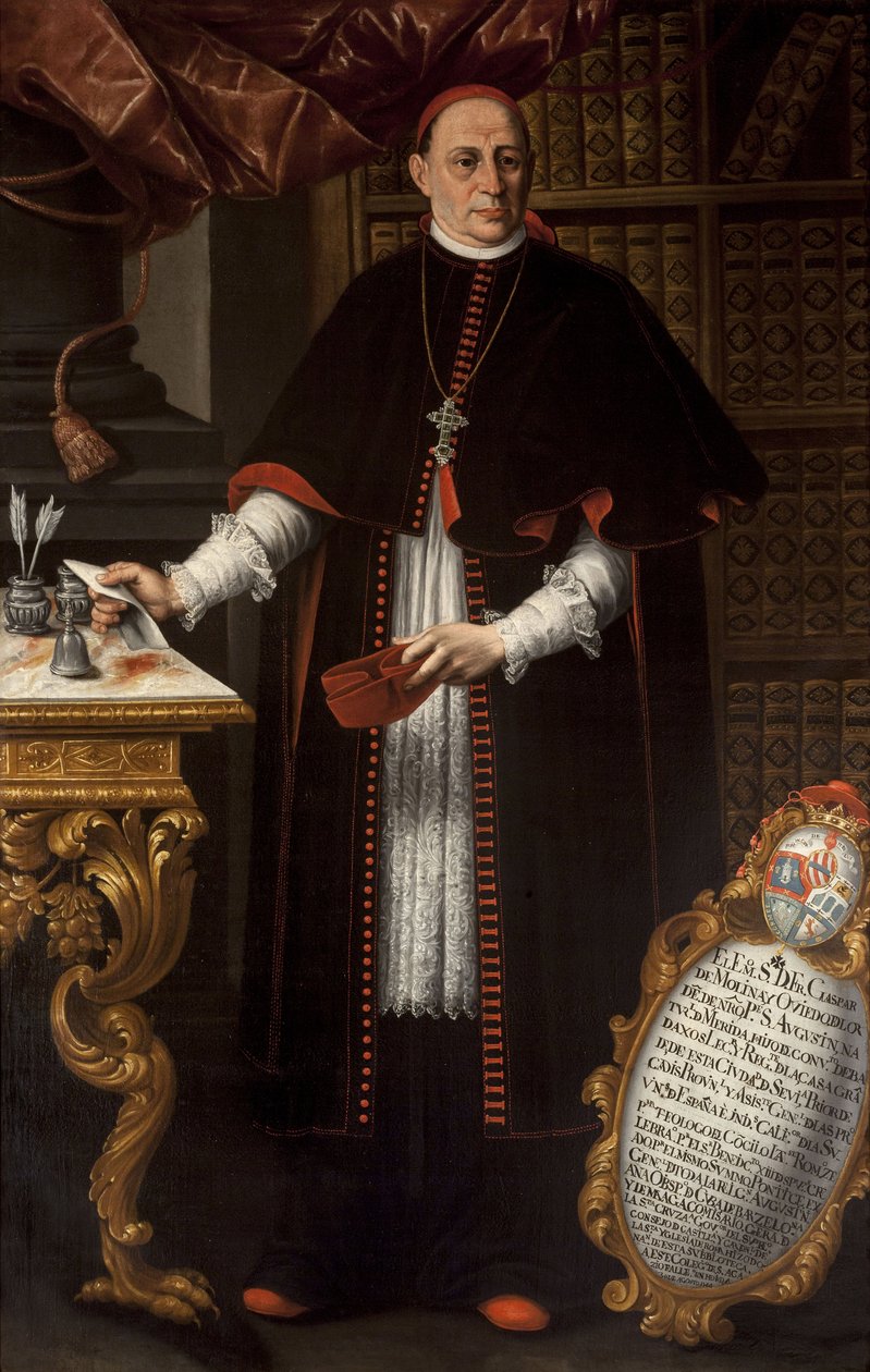 Barock: Porträtt av kardinal Gaspar de Molina y Oviedo (1679-1744) av Tovar, Alonso Miguel de (1678-1758), Första tredjedelen av 1700-talet. Olja på duk av Alonso Miguel de Tovar