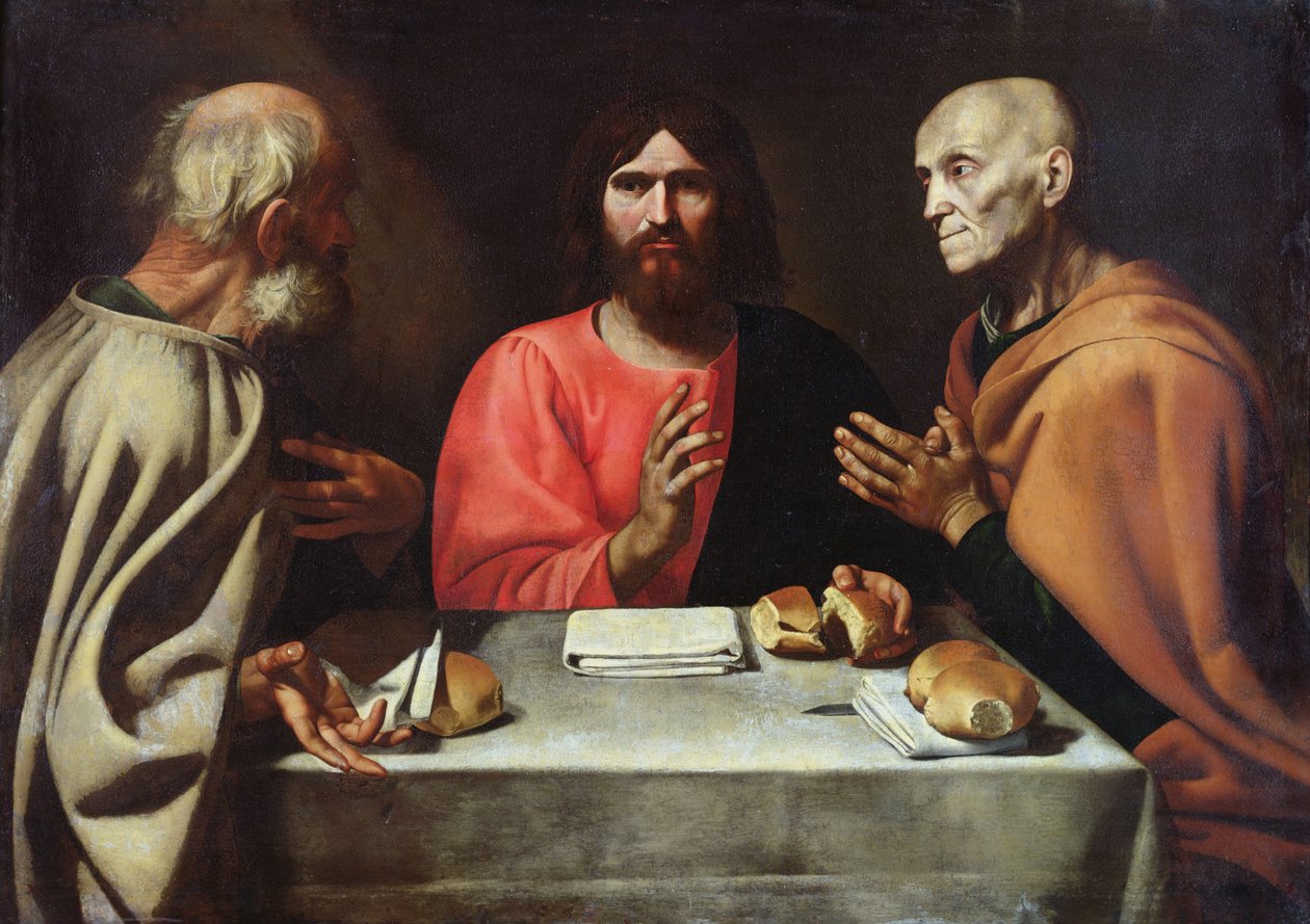 Nattvarden i Emmaus, ca 1610 av Alonso Rodriguez