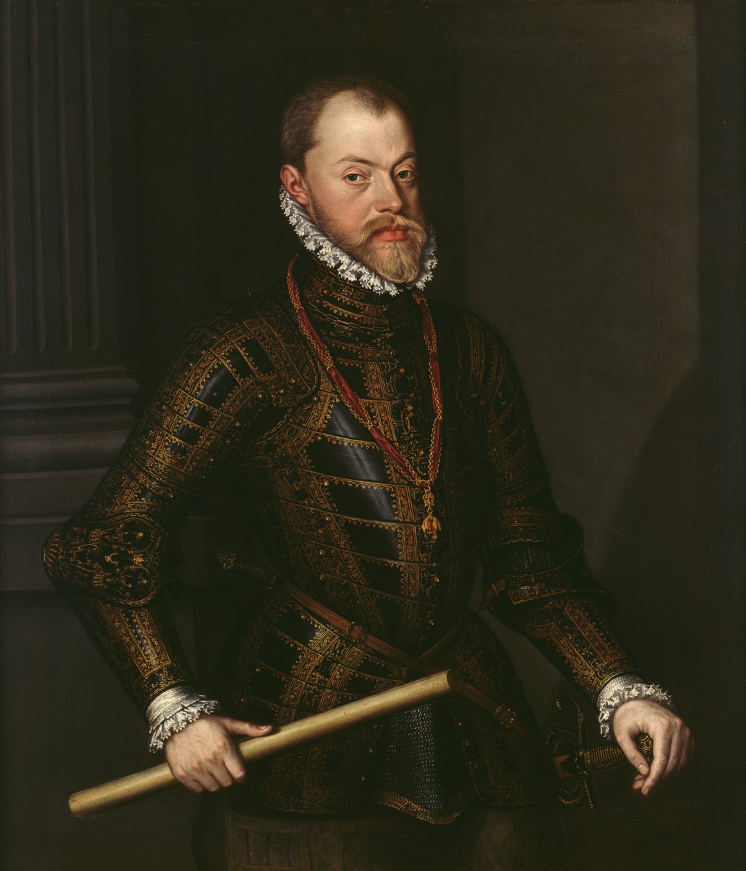 Filip II av Spanien (1527-98) c.1570 (olja på duk) av Alonso Sánchez Coello