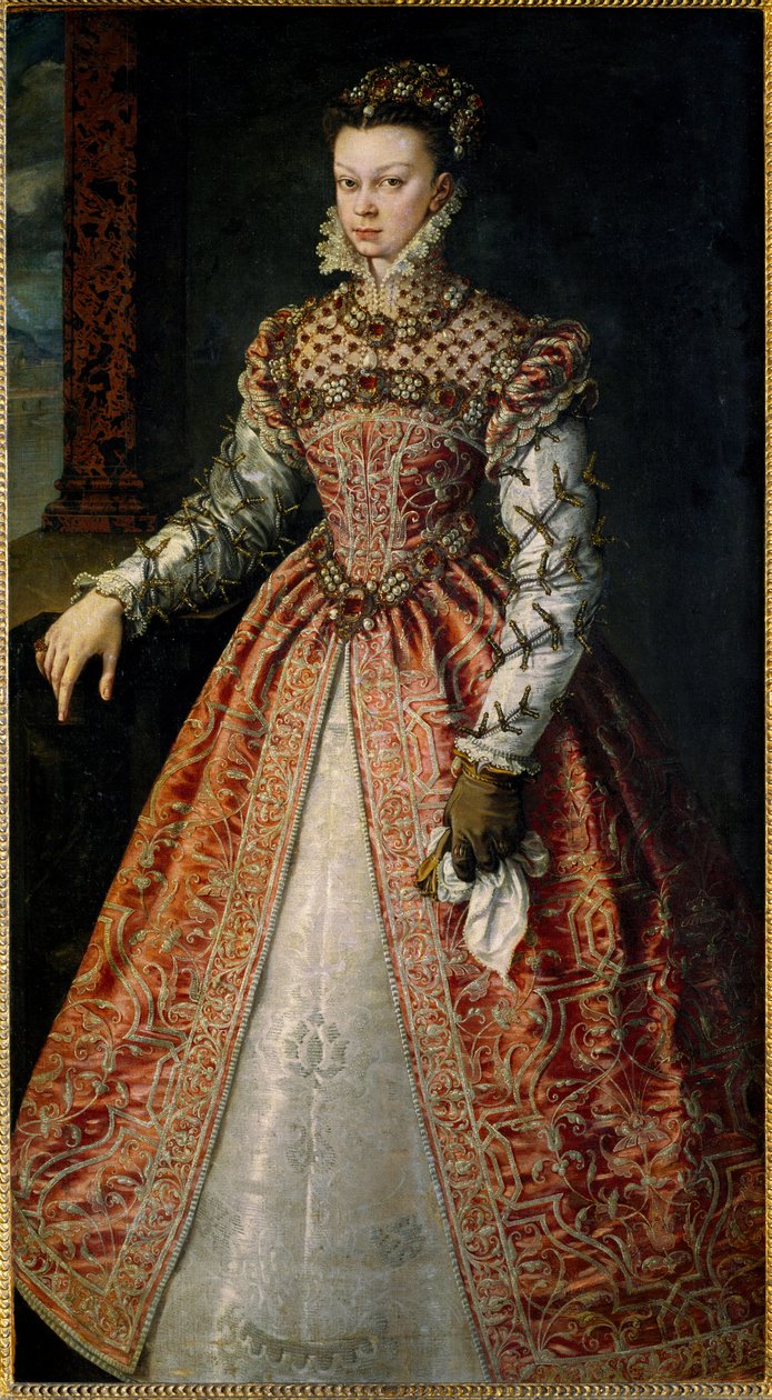 Porträtt av Elisabeth av Frankrike (eller Isabelle av Valois) av Alonso Sánchez Coello