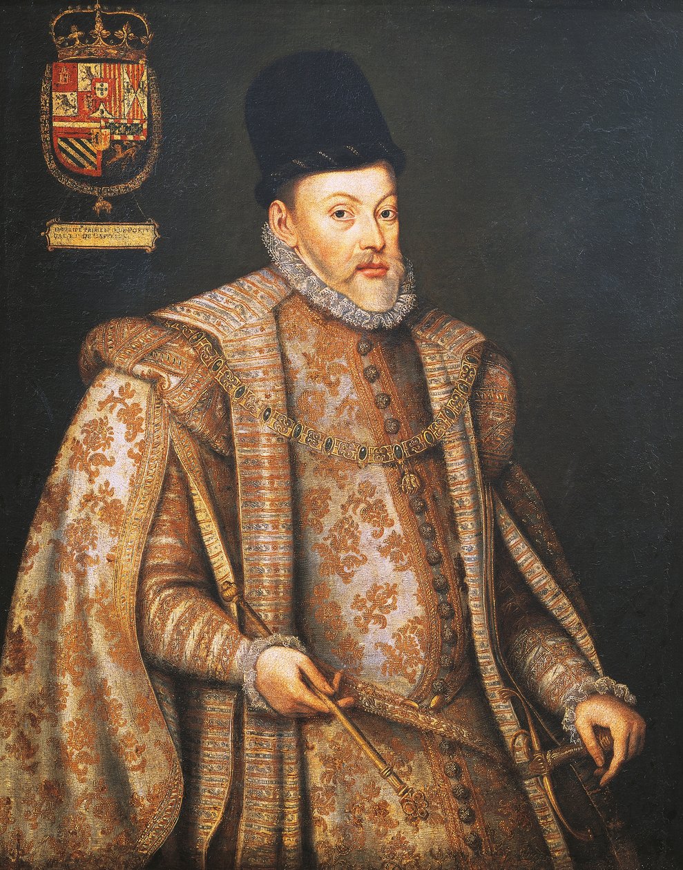 Porträtt av Filip II av Spanien (Valladolid av Alonso Sánchez Coello