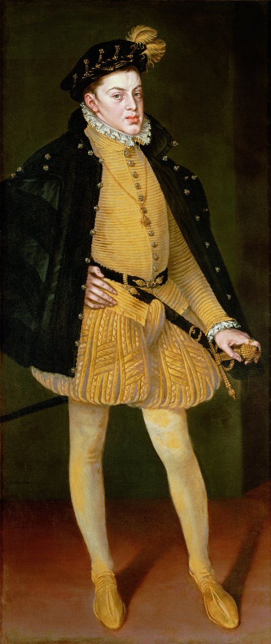 Porträt des Prinzen Don Carlos von Österreich av Alonso Sánchez Coello