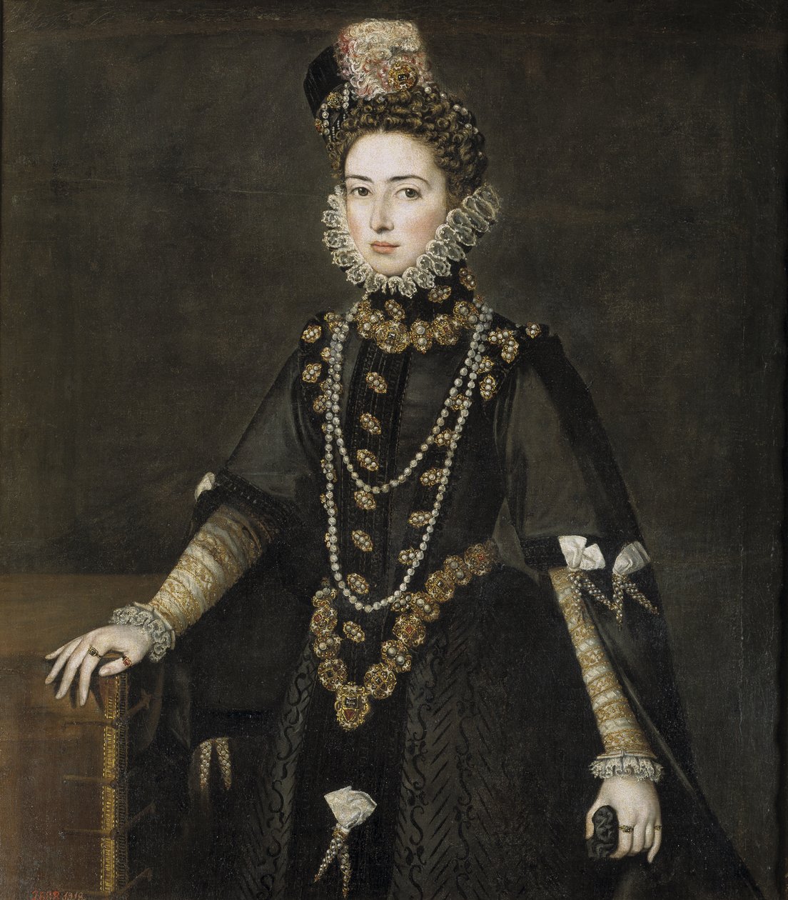 Porträtt av infantan Catherine Michelle av Spanien 1567-1597, 1584-1585 av Alonso Sánchez Coello