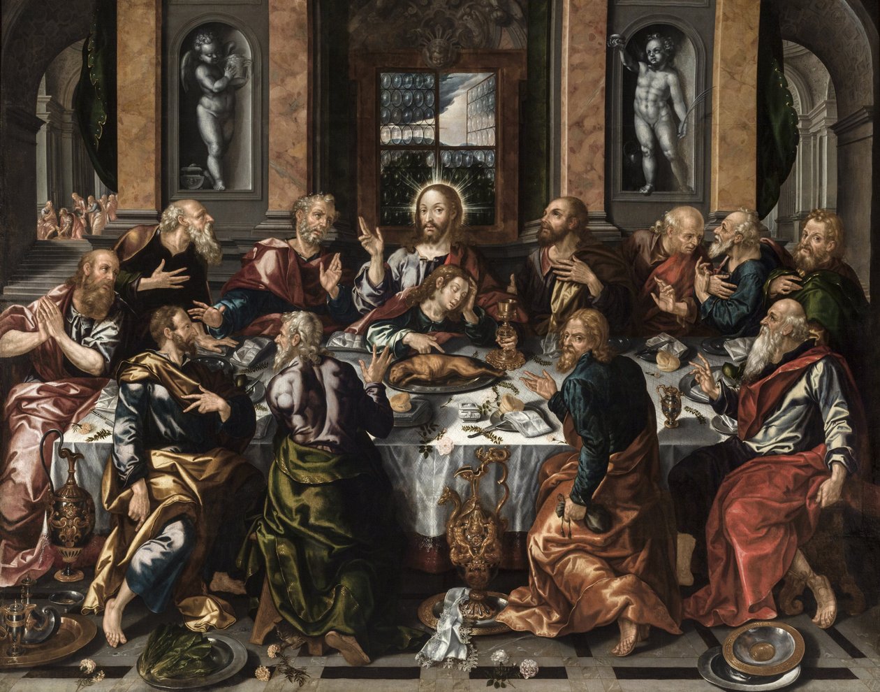 Den sista måltiden, ca 1588. av Alonso Vázquez