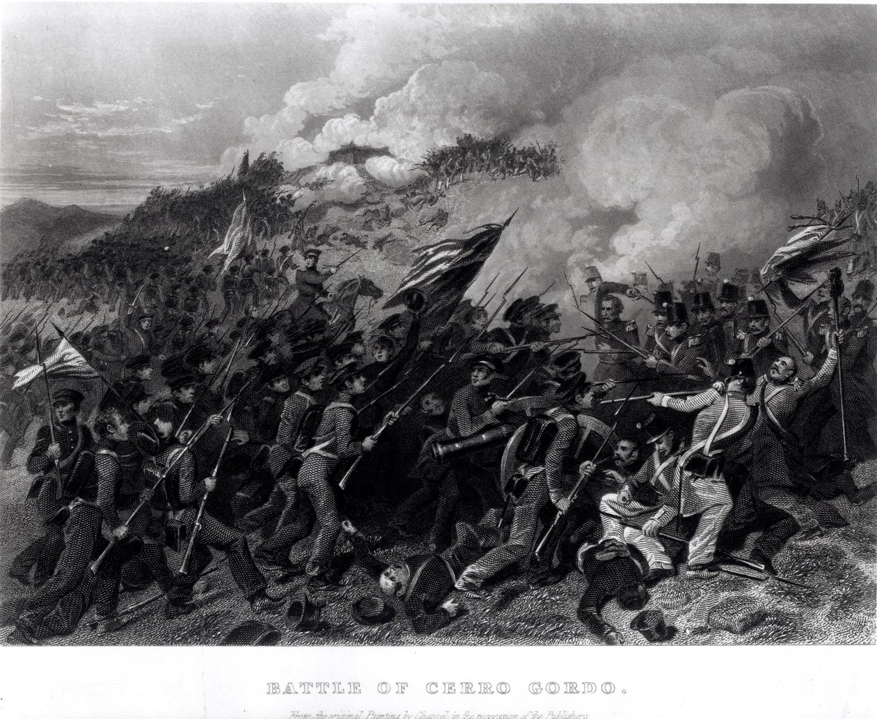 Slaget vid Cerro Gordo, april 1847 av Alonzo Chappel