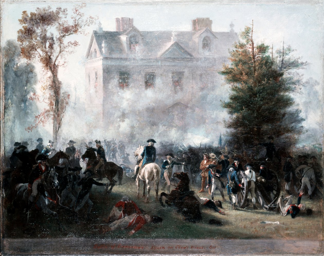 Slaget vid Germantown, Attack på Judge Chews House, 1860 av Alonzo Chappel