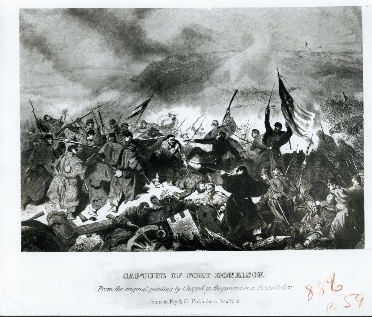 Capture of Fort Donelson. av Alonzo Chappel