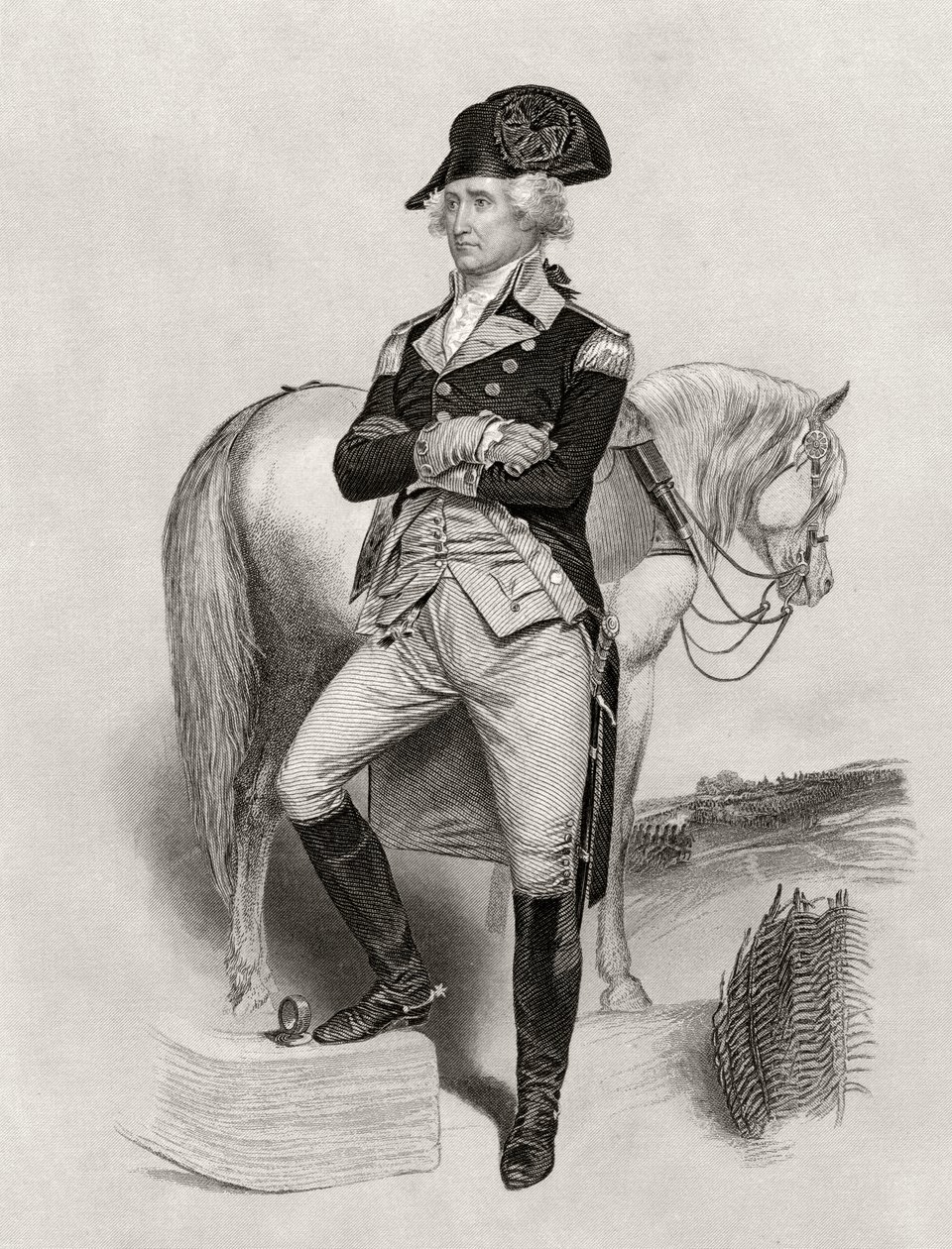 George Washington 1775, från "Life and Times of Washington", volym I, publicerad 1857 av Alonzo Chappel