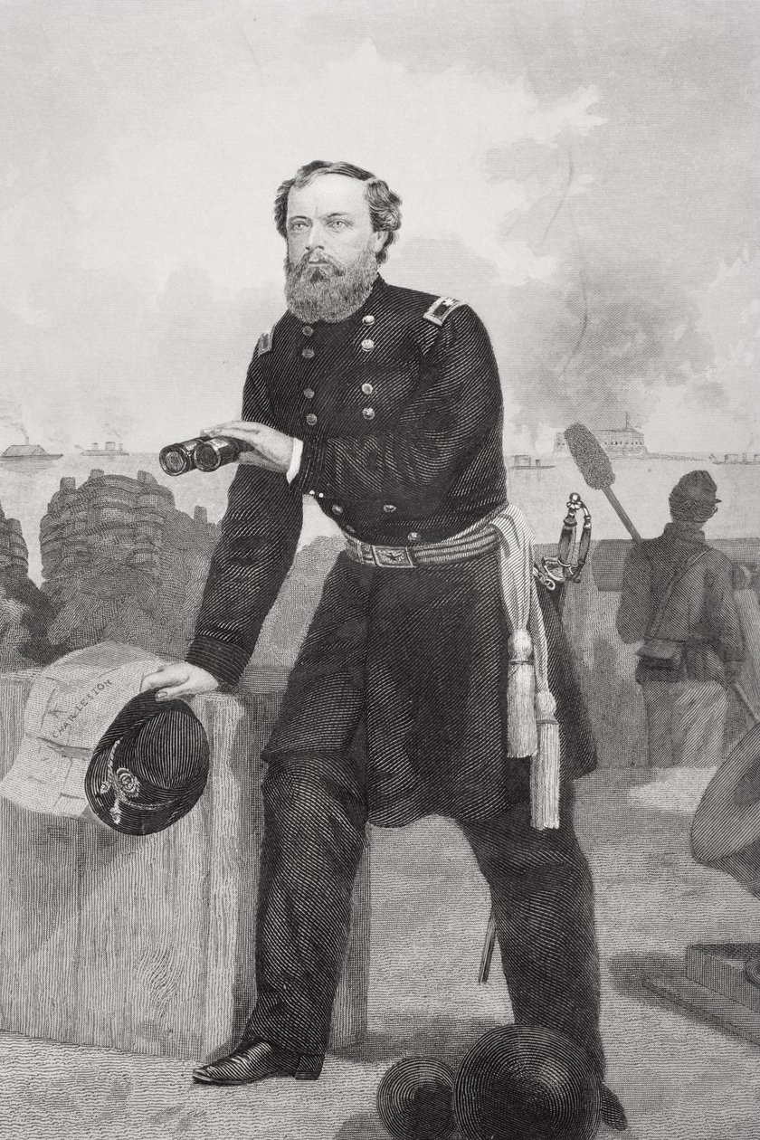 Porträtt General Quincy Adams Gillmore (1825-88) av Alonzo Chappel