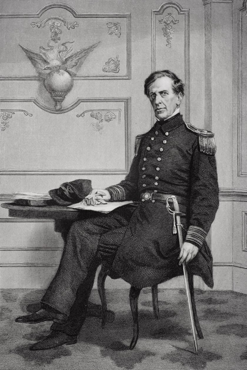 Porträtt av Charles Wilkes (1798-1877) av Alonzo Chappel